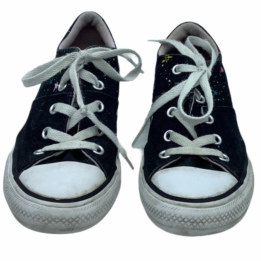Converse‎ All Star Kid Black Galaxy Cosmic Space Stars Low Top Sneakers Size 13